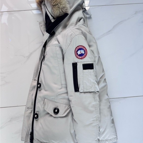 Canada Goose Black and White Arctic Program Label - Montebello Parka XS - Picture 1 of 7
